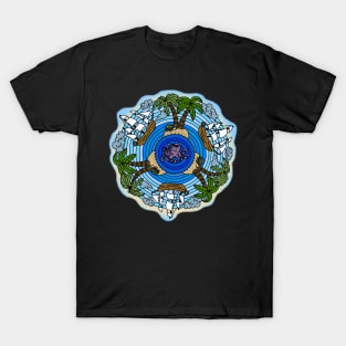 Tropical Island Themed Mandala T-Shirt